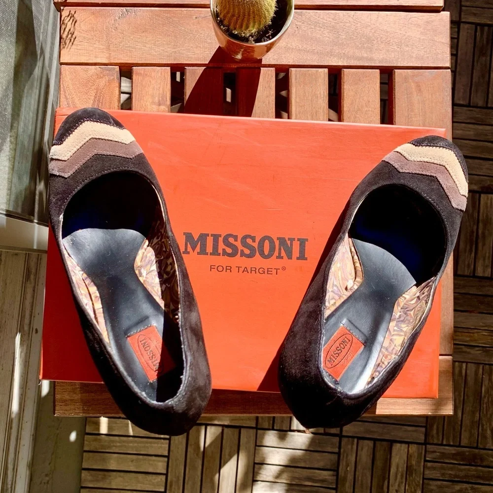 Pre loved 🥰 Missoni Suede Pumps block heel